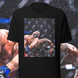 Usman KO Masvidal T-Shirt | Gift For Men | UFC MMA Training Shirt | 100% Cotton