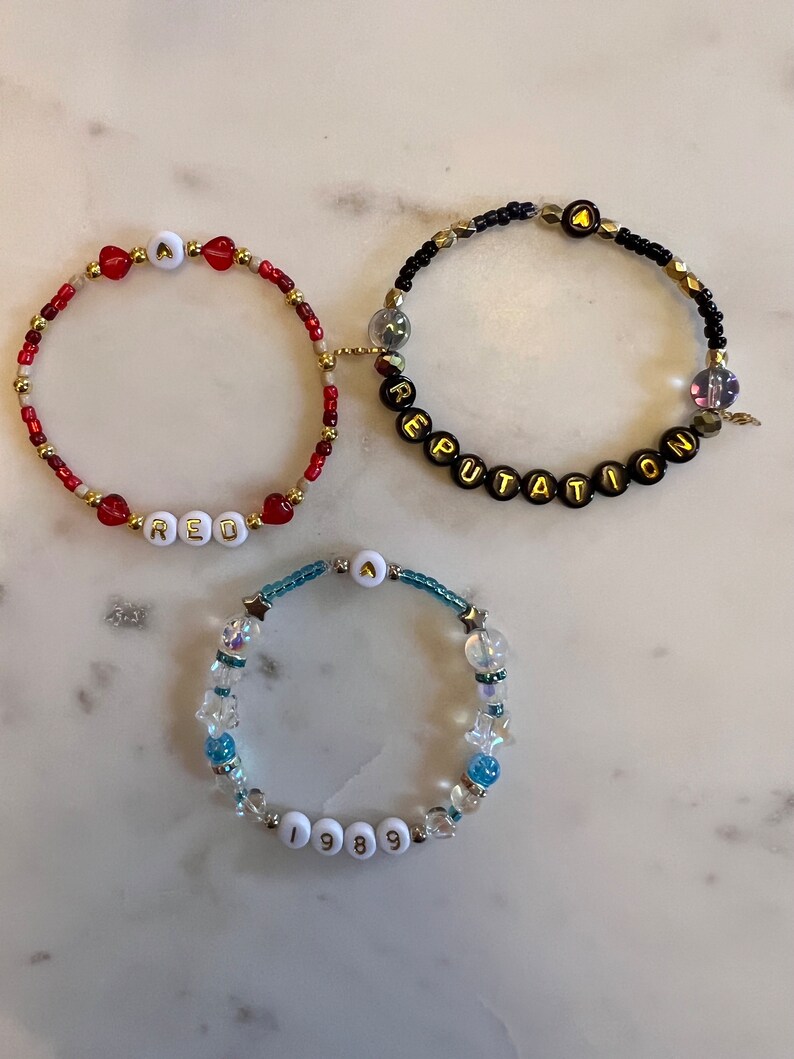 Set of All 10 Era Inspired Friendship Bracelets Elastic/beaded Etsy