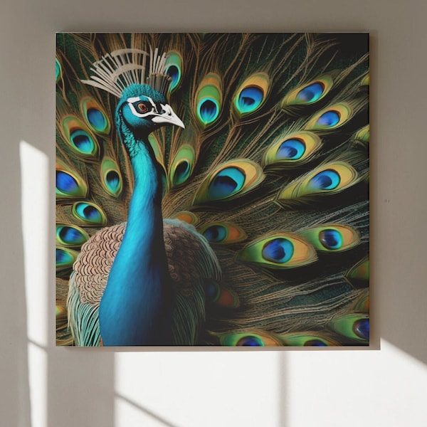 Enamoring Bright Peafowl Spreads Colorful Tail Elegant Patterns Clipart Ai Generated Art Exceptional Poster Graphics High-Quality Detailed