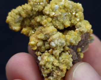 ミメタイト 水晶 共生 47 鉱物 標本 原石 ミメタイト結晶標本 | 黄色鉱物、タイ産希少結晶 - Etsy 日本