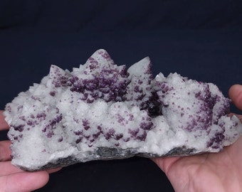 Fluorite on candle Quartz from Inner Mongolia, China 5lbs