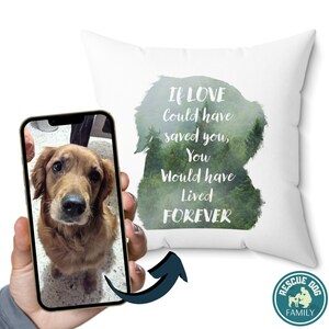 Custom Dog Loss Pillow Using Dog Photo, Personalized Pet Memorial Gift For Dog Owner, Dog Remembrance Pillow, Custom Dog Portrait Memorial