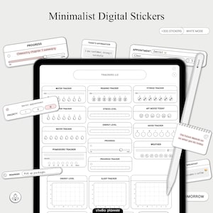 Everyday Digital Stickers for Goodnotes, Essential stickers, Sticker Book for Minimalist Planner, widgets and memo pads, every day labels