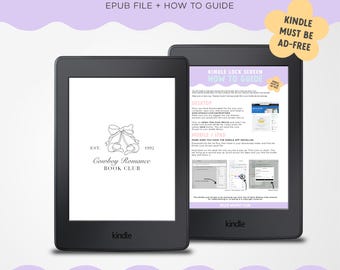 Cowboy Romance Book Club Kindle Lock Screen | Kindle Screensaver | Kindle Paperwhite | Custom Kindle Wallpaper | Cowboy Era | Kindle Girlie