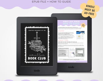 Enemies to Lovers Book Club Kindle Lock Screen | Enemies to Lovers | Custom Kindle Wallpaper | Kindle Girlie | Book Lover