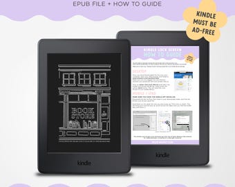 The Book Store Kindle Lock Screen | Kindle Screensaver | Kindle Paperwhite | Custom Kindle | ereader | Book Lover