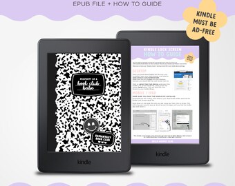 Book Club Babe Kindle Lock Screen | Kindle Screensaver | Kindle Paperwhite | Custom Kindle Wallpaper | Kindle Girlie | Book Lover