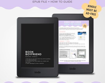 Book Boyfriend Definition Kindle Lock Screen | Kindle Screensaver | Kindle Paperwhite | Custom Kindle Wallpaper | Kindle Girlie | Bookworm