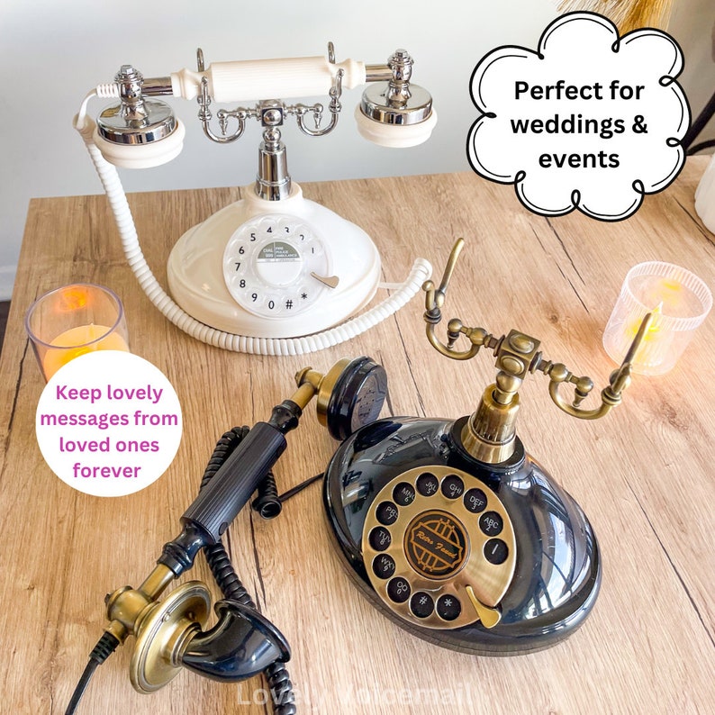 Retro Audio Guest Book Phone With Sign, FREE SHIPPING, Vintage