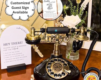 Audio Guest Book with Sign, FREE SHIPPING, Retro Audio Guest Book for Wedding, Parties and Events