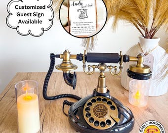 Audio Guest Book with Sign, FREE SHIPPING, Voicemail Guest Book for Wedding and Events Activity