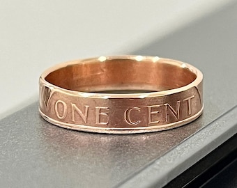 Anillo de moneda de cobre hecha a mano