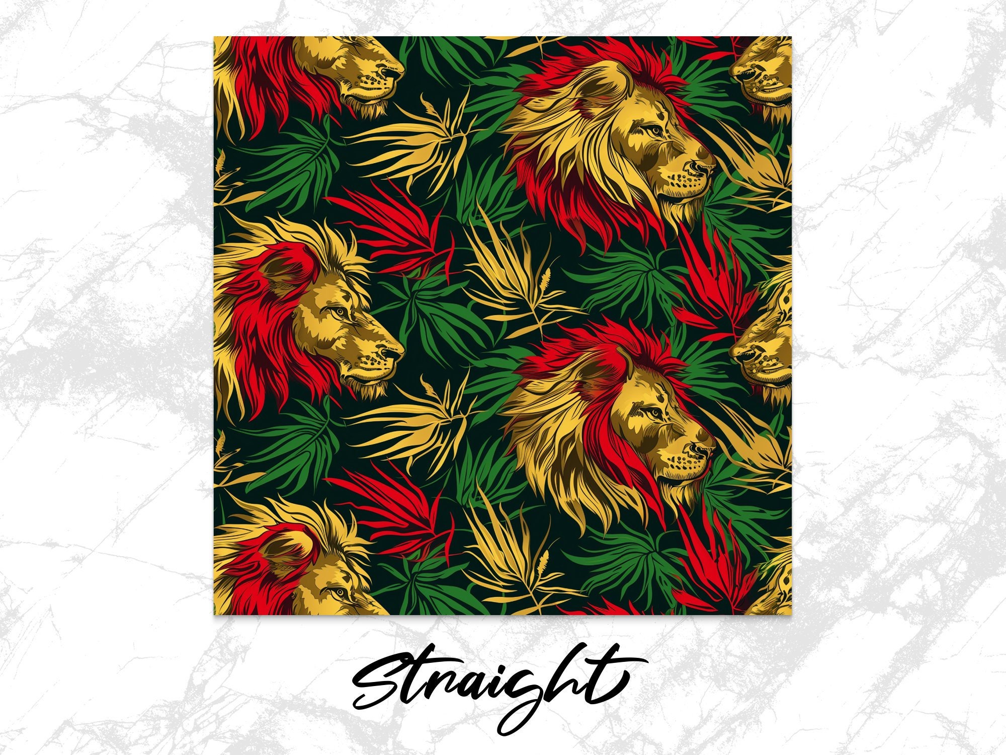 Rasta Lion Tumbler Wrap — 20oz Skinny PNG — African Jungle Sublimation ...