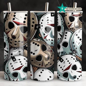 Camp Crystal Stalker Horror - Gruseliger Halloween Masked Killer Hochwertige PNG Fanart Sublimationskunst - Druckbare Tumbler Wrap Digitales Design