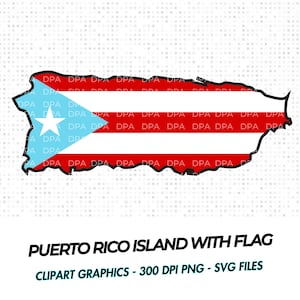 Puerto Rico Island Flag SVG PNG | Puerto Rico Flag | Puerto Rico Sublimation  | Boricua clipart | Boricua png svg  | Puerto Rico Clipart