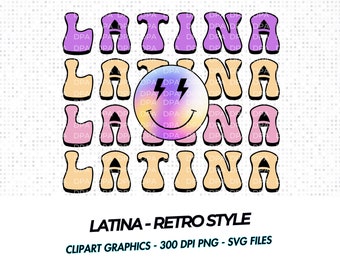 Retro Latina svg png  latina vintage svg png | latina pride png  retro svg puerto rican svg mexican svg files for cricut sublimation file