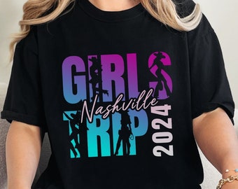 Custom Girls Trip Matching Shirts for Nashville Girls Weekend, Girls Trip Shirts Cowgirl Western, Girls Weekend Trip, 2024 Nash Bash Shirt