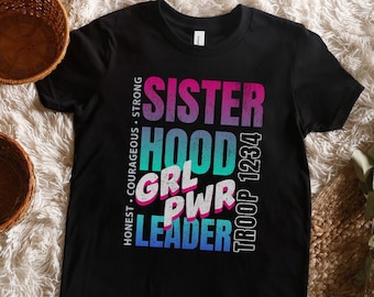Custom Troop Number Matching Shirt for Scouts Personalized TShirts for Girl Squad, Scout Troop No TShirts for Girls and Adults, Troop Tees