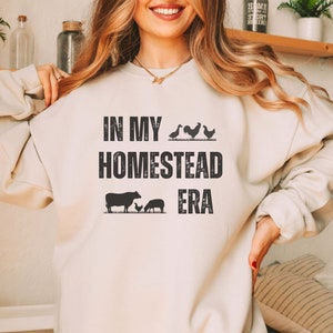 Homestead Sweatshirt, Home Stead Sweater, Vintage Farmer Shirt, Farmer Gift for Homesteader, Backyard Farming Gifts