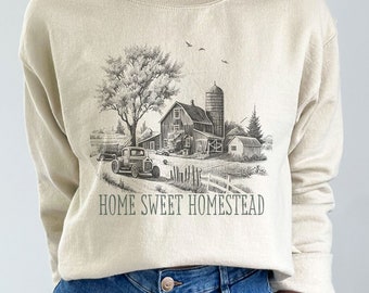 Homestead Sweatshirt, Homesteader Shirt, Home Farmer Shirt for Holistic Homesteading Mama
