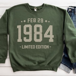 Custom Leap Day Sweatshirt Birthday Gift Unisex Crewneck with Birth Year, Personalized Bday Gift for Leapling born on February 29
