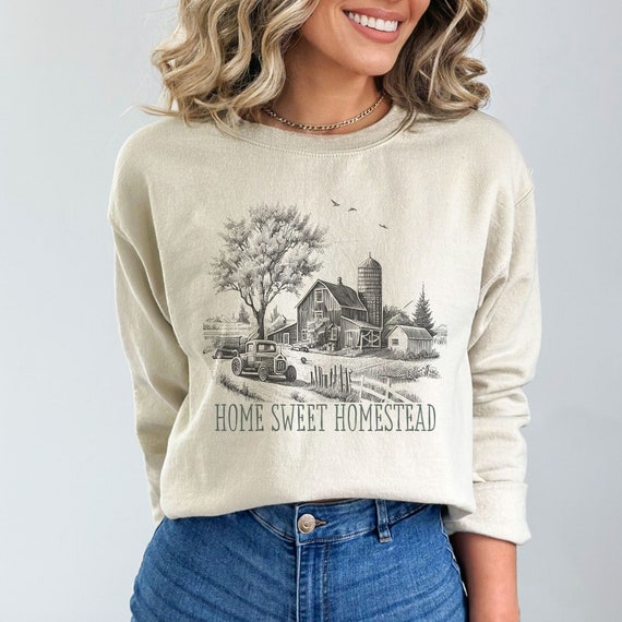 Homestead Sweatshirt, Homesteader Shirt, Home Farmer Shirt for Holistic Homesteading Mama