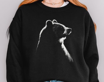 Bear Sweatshirt, Bear Crewneck, Vintage Bear Sweatshirt, Trendy Bear Sweatshirt, Animal Lover Sweatshirt, Bear Gifts for Wildlife Lover