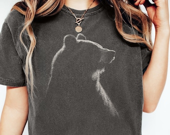 Bear Wildlife Shirt, Animal Lover Tshirt, Bear Gifts, Comfort Colors Tee, Gift for Wildlife Lover, For Nature Lover, Outdoor Enthusiast Tee