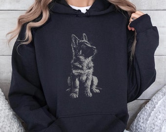 German Shepherd Hoodie, German Shepherd Lover Hooded Sweatshirt, German Shepherd Gifts, Dog Hoodie, Gift for German Shepherd Mom
