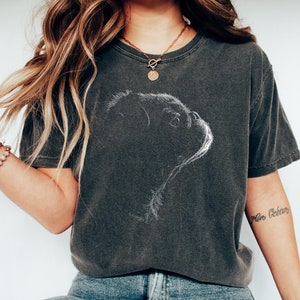 Pug Silhouette Shirt, Comfort Colors Dog Lover Tee, Gift for Pug Mom, Minimalist Dog Memorial Tshirt