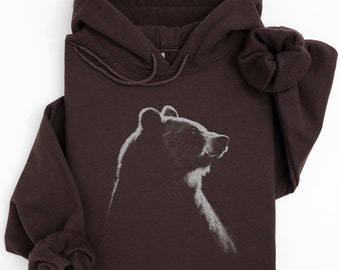 Bear Hoodie, Vintage Bear Sweatshirt, Trendy Bear Hoodie, Animal Lover Sweatshirt, Bear Gifts, Gift for Wildlife Lover, For Nature Lover