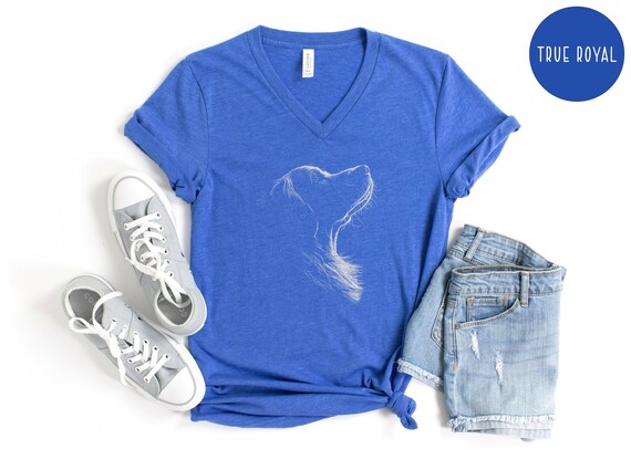 Golden Retriever Vneck Shirt, Dog Mama Tee, Golden Retriever Gifts, Dog Tshirt, Gift for Golden Owner, For Goldie Lover, Retriever T Shirt