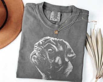 Pug Shirt for Dog Mom, Comfort Colors Tshirt for Pug Owner, Pug Dad Gift Shirt, Pug Dog Memorial Gifts, Pug Lover T Shirt, Pug Dog T-Shirt