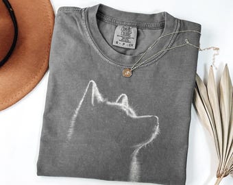 Akita Shirt for Dog Lover, Gifts for Dog Owner, Comfort Colors Akita Graphic Tshirt, Dog Mom Gift, Dog Dad Gift, Akita Dog T-Shirt for Her