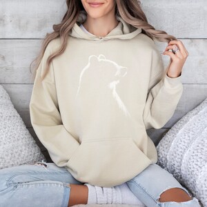 Bear Hoodie, Vintage Bear Sweatshirt, Trendy Bear Hoodie, Animal Lover Sweatshirt, Bear Gifts, Gift for Wildlife Lover, For Nature Lover Sand