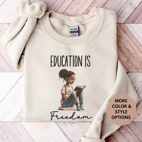 Black Teacher Sweatshirt, Melanin Teacher sweater, Black Teacher Gift, Black History Month Teacher Gift, African American Teacher Shirt