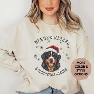 Christmas Bernese Mountain Dog Mom Sweatshirt, Xmas Berner mom Shirt, Pet Lover Sweatshirt, Dog Lover Shirt, Dog Mom Gift, Bernese Dog Owner