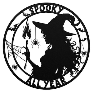 Witch Wall Art, Spooky All Year, Metal Wall Art, Halloween Home Decor, Halloween Gifts, Halloween Outdoor Decor, Halloween Art, Gothic Art