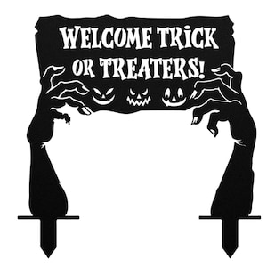 Zombie Yard Stake, Zombie, Trick or Treat, Metal Yard Art, Halloween Home Decor, Halloween Gifts, Halloween Outdoor Decor, Halloween Art