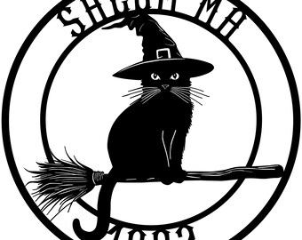 Witch Cat Wall Art, I'm Spooky, Metal Wall Art, Halloween Home Decor, Halloween Gifts, Halloween Outdoor Decor, Halloween Art, Gothic Art