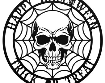 Skull, Trick or Treat, Skull Metal Wall Art, Halloween Home Decor, Halloween Gifts, Halloween Outdoor Decor, Halloween Art, Gothic Wall Art