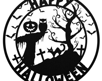 Scarecrow Art, Scarecrow, Owl Metal Wall Art, Halloween Home Decor, Halloween Gifts, Halloween Outdoor Decor, Halloween Art, Gothic Wall Art