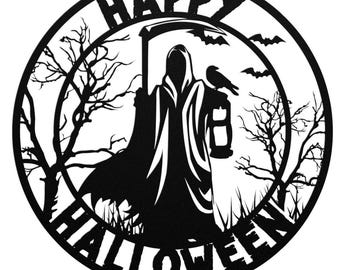 Grim Reaper, Grim Graveyard, Metal Wall Art, Halloween Home Decor, Halloween Gifts, Halloween Outdoor Decor, Halloween Art, Gothic Wall Art