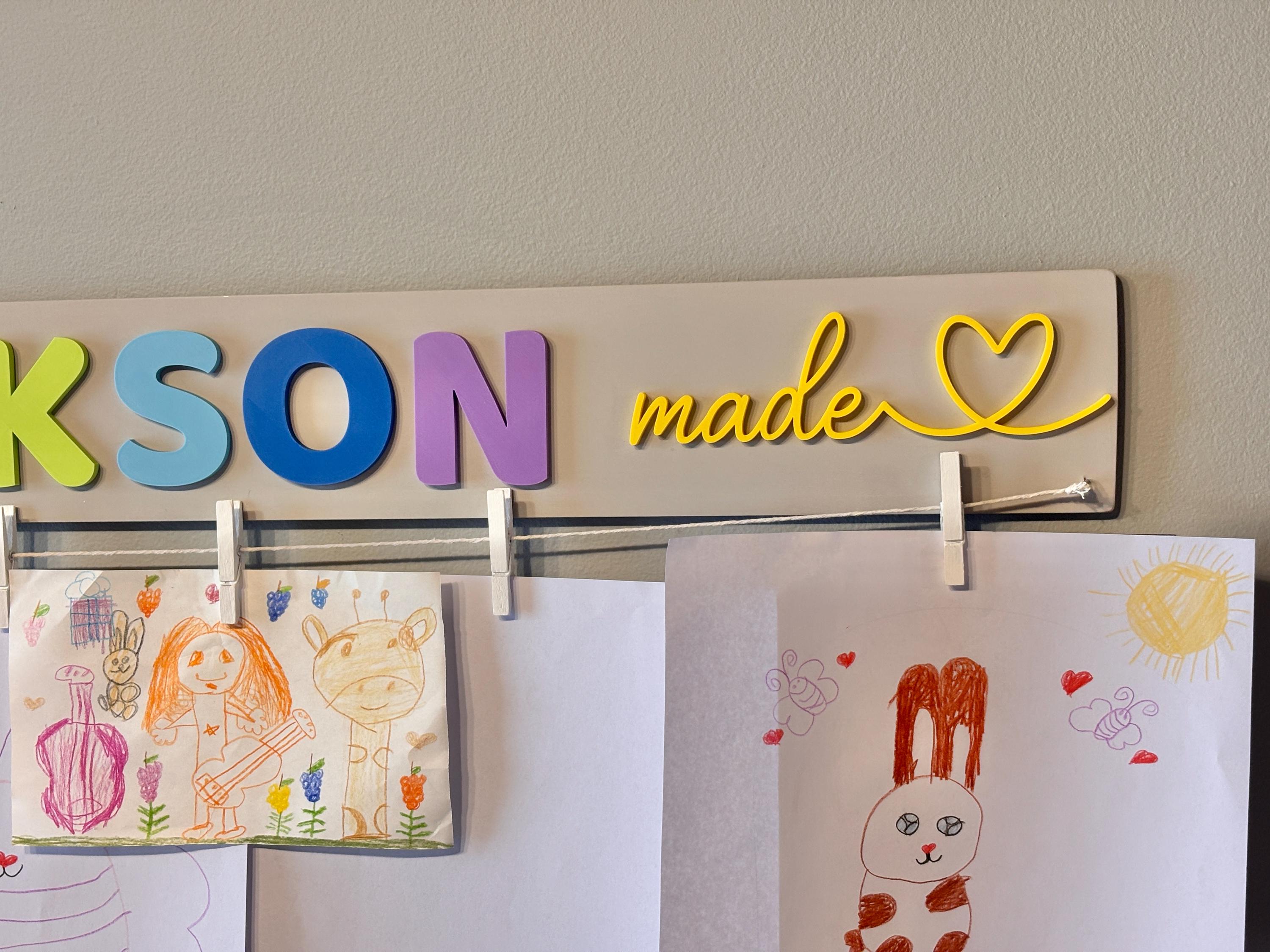 Custom Kids Art Gallery Sign, Personalized Look What I Made Display ...