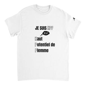 Koszulka HPF | Wysoki potencjał | Humor | Lenistwo | Prezent | Pomysł na prezent | Humor | Zabawny | Bawełniana koszulka