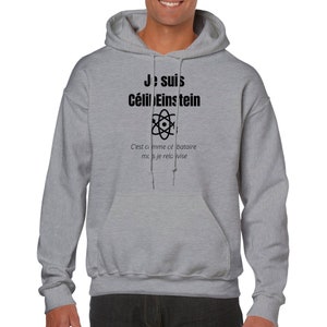 Sweat CélibEinstein Einstein Humour Intelligence Cadeau célibataire Idée cadeau Humour Drole Sweat à capuche unisexe Sports Grey