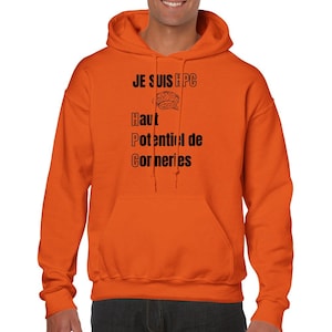 Sweat HPC Conneries Haut Potentiel Humour Drole Idée cadeau originale Ecriture Avant Sweat à capuche unisexe image 3