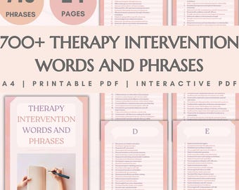 Therapy Intervention List Therapist Notes Template Counseling Session Notes Cheat Sheet Template Counselor Note Taking Template Therapy Aide