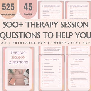 Therapy Session Notes Therapist Worksheets Anxiety Relief Kit CBT Therapist Shadow Work Prompts Mental Health Downloadable Therapy Resources