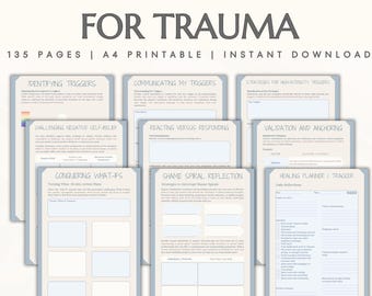 Traumatherapie Arbeitsblätter Traumaheilung Arbeitsbuch Traumatherapeutin Heilplan PTBS Genesung Anleitung für Erwachsene Traumaverarbeitung Bewältigungsfähigkeiten